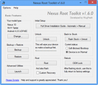 Nexus Root Toolkit 2.1.9 screenshot. Click to enlarge!