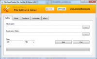 NoVirusThanks File Splitter & Joiner 1.6.1.0 screenshot. Click to enlarge!