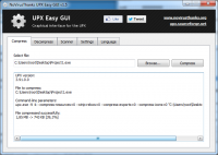 NoVirusThanks UPX Easy GUI 1.9 screenshot. Click to enlarge!