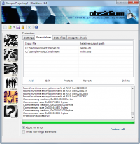 Obsidium 1.5.9-2 screenshot. Click to enlarge!