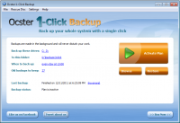 Ocster 1-Click Backup 2.09 screenshot. Click to enlarge!
