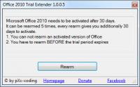 Office 2010 Trial Extender 1.0.0.6 screenshot. Click to enlarge!