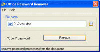 Office Password Remover 2.0 screenshot. Click to enlarge!
