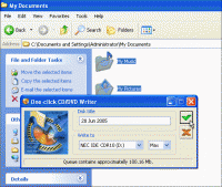 One-click CD/DVD Writer 1.2.1 screenshot. Click to enlarge!