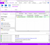 OneNote Password Recovery 2.1.7.85 screenshot. Click to enlarge!