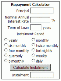 Online Loan Repayment Calculator 1.00 screenshot. Click to enlarge!