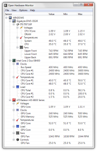 Open Hardware Monitor 0.8.0 Beta screenshot. Click to enlarge!
