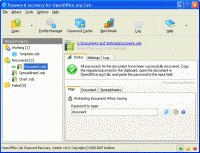 OpenOffice Calc Password Recovery 1.0.6 screenshot. Click to enlarge!