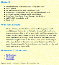 Opulent Font TrueType 2.10 screenshot. Click to enlarge!