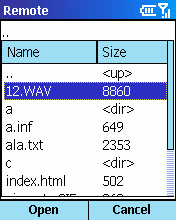 Orneta FTP for Smartphone 2002 1.0.5 screenshot. Click to enlarge!