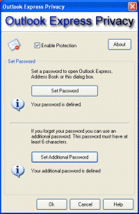 Outlook Express Privacy 2.38 screenshot. Click to enlarge!