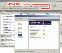 Outlook Express SPAM 100 v2.3.12 screenshot. Click to enlarge!