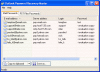 Outlook Password Recovery Master 1.0 screenshot. Click to enlarge!