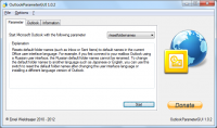 OutlookParameterGUI 1.0.3 screenshot. Click to enlarge!