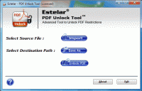 PDF Unlock Tool 2.4 screenshot. Click to enlarge!