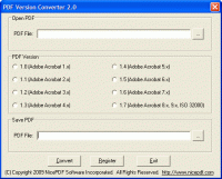 PDF Version Converter 2.01 screenshot. Click to enlarge!