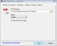 PDF Writer - bioPDF 10.12.0.2361 screenshot. Click to enlarge!