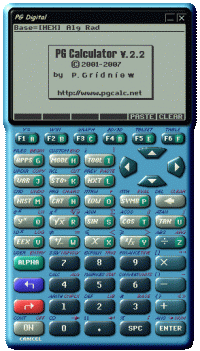 PG Calculator (Second Edition) 2.2 screenshot. Click to enlarge!