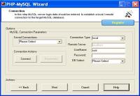 PHP MySQL Wizard ( php Code Generator for Mysql) 1.3 screenshot. Click to enlarge!