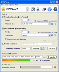 PWGen Portable 2.9.0 screenshot. Click to enlarge!