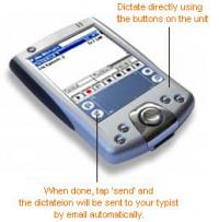 Palm Dictate Dictation Recorder 1.00 screenshot. Click to enlarge!