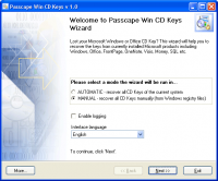 Passcape Win CD Keys 2.7.0 screenshot. Click to enlarge!