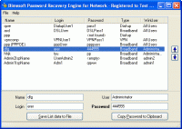 Password Recovery Engine for Network Connections 1.1 screenshot. Click to enlarge!