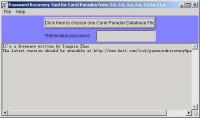 Password Recovery for Corel Paradox 1.0 screenshot. Click to enlarge!