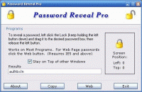 Password Reveal Pro 2.0 screenshot. Click to enlarge!