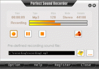 Perfect Sound Recorder Pro 6.6.8 screenshot. Click to enlarge!