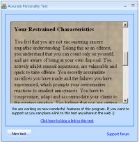 Personality Test 1.0 screenshot. Click to enlarge!