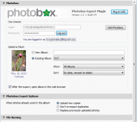 PhotoBox Export Plugin for Lightroom 2.7.1 screenshot. Click to enlarge!