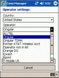 Pocket Connection Manager 3.01 screenshot. Click to enlarge!