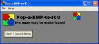 Pop-a-BMP-to-ICO 1.1 screenshot. Click to enlarge!