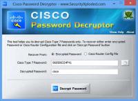 Portable Cisco Password Decryptor 1.5 screenshot. Click to enlarge!