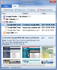 Portable Gmail Notifier Pro 5.3.5 screenshot. Click to enlarge!