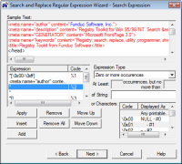 Portable Search and Replace Regular Expression Wizard 2.0 screenshot. Click to enlarge!
