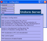 Portable Uniform Server 6.0.2 screenshot. Click to enlarge!