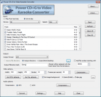 Power CD+G to Video Karaoke Converter 2.1.2 screenshot. Click to enlarge!
