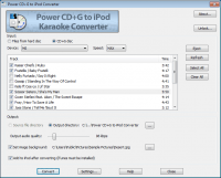 Power CD+G to iPod Karaoke Converter 1.0.23 screenshot. Click to enlarge!