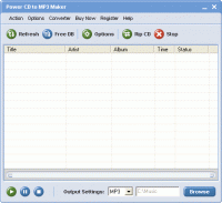 Power CD to MP3 Maker 1.12 screenshot. Click to enlarge!