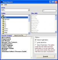 PowerSearch 3.4.10.054 screenshot. Click to enlarge!