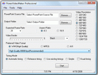 PowerVideoMaker Professional 5.0 screenshot. Click to enlarge!