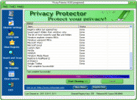 Privacy Protector 6.00 screenshot. Click to enlarge!