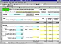 Product and Supplier Profitability Excel 30 screenshot. Click to enlarge!