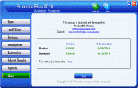 Protector Plus Virus Database updates 8.0.C55 screenshot. Click to enlarge!