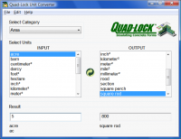 Quad-Lock Unit Converter 5.4 screenshot. Click to enlarge!