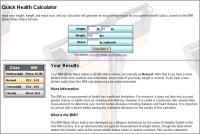 Quick Health Calculator 1.30 screenshot. Click to enlarge!