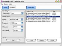 Quick MP3 WAV Converter 3.1 screenshot. Click to enlarge!