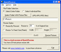 QuickResizer 4.0.0 screenshot. Click to enlarge!